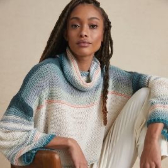 Anthropologie Courtney Ombre Cowl Neck Sweater, Size Medium - Picture 9 of 13